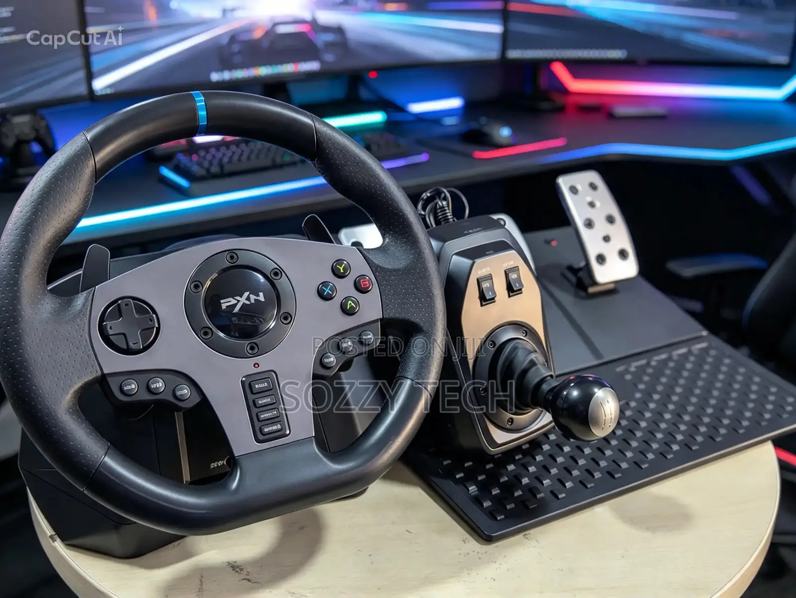PXN V9 Gaming Steering Wheel With Pedals and Shifter PC,PS4,PS3,Xbox