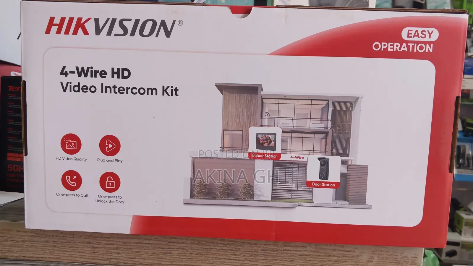Hikvision 4-Wire HD Video Intercom Kit/ DS-KIS213(B)