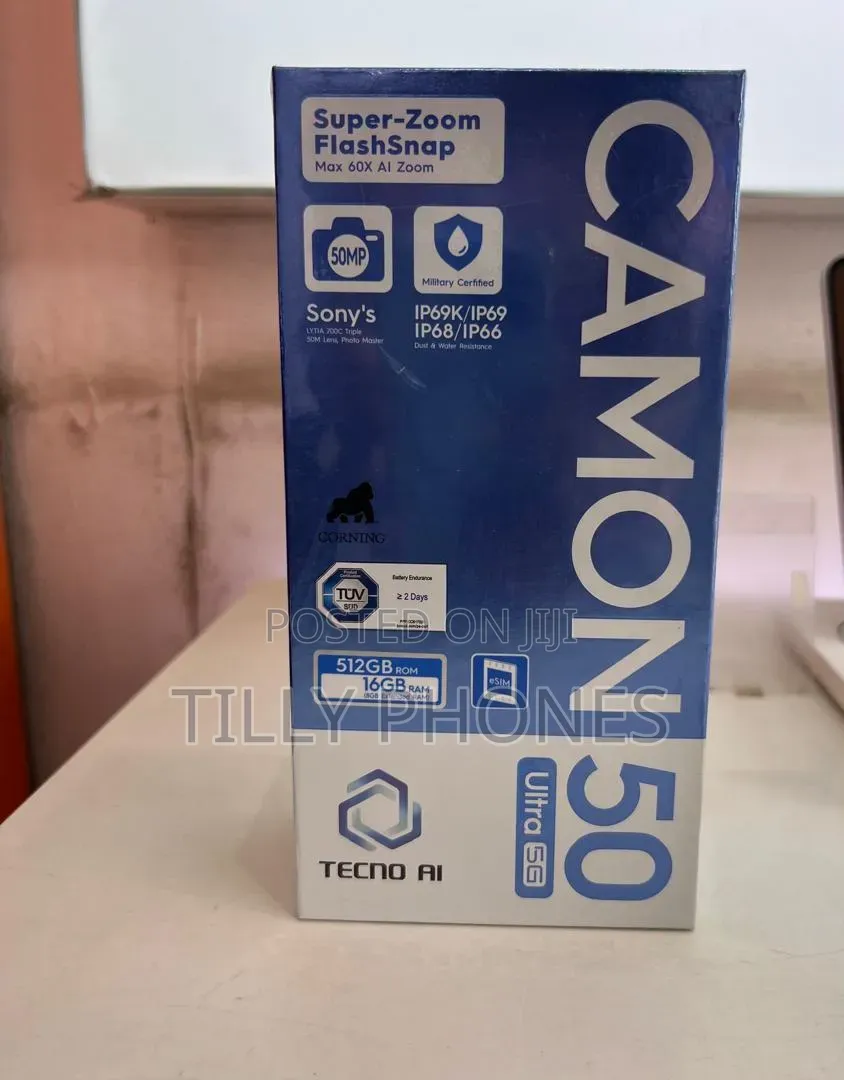 New Tecno Camon 50 Ultra 512 GB Black