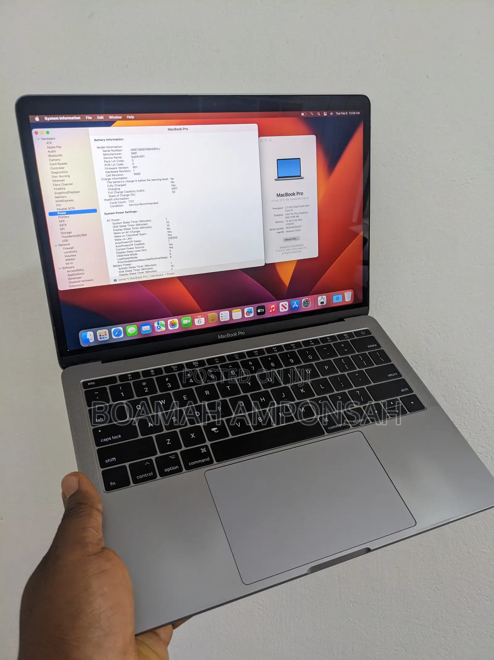 Laptop Apple MacBook Pro 2017 16GB Intel Core i5 SSD 256GB