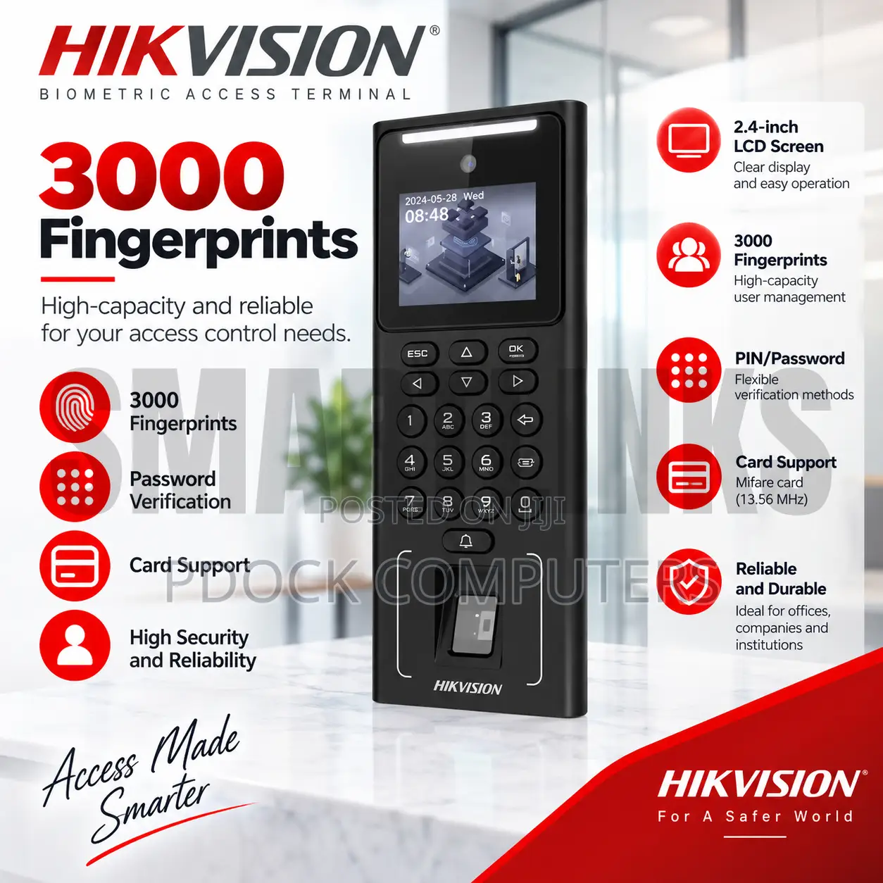 HIKVISION Face Recognition Terminal DS-K1T321MFWX-B