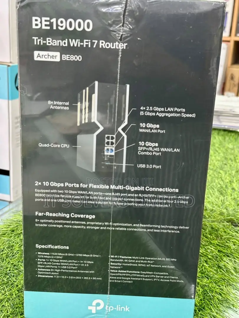 TP Link Archer BE19000 Tri-Band Wi-Fi 7 Router