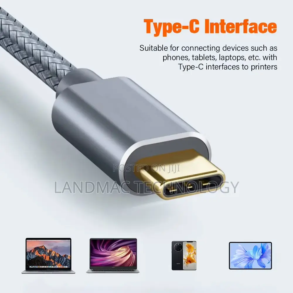 USB C Printer Cable 1 Meters