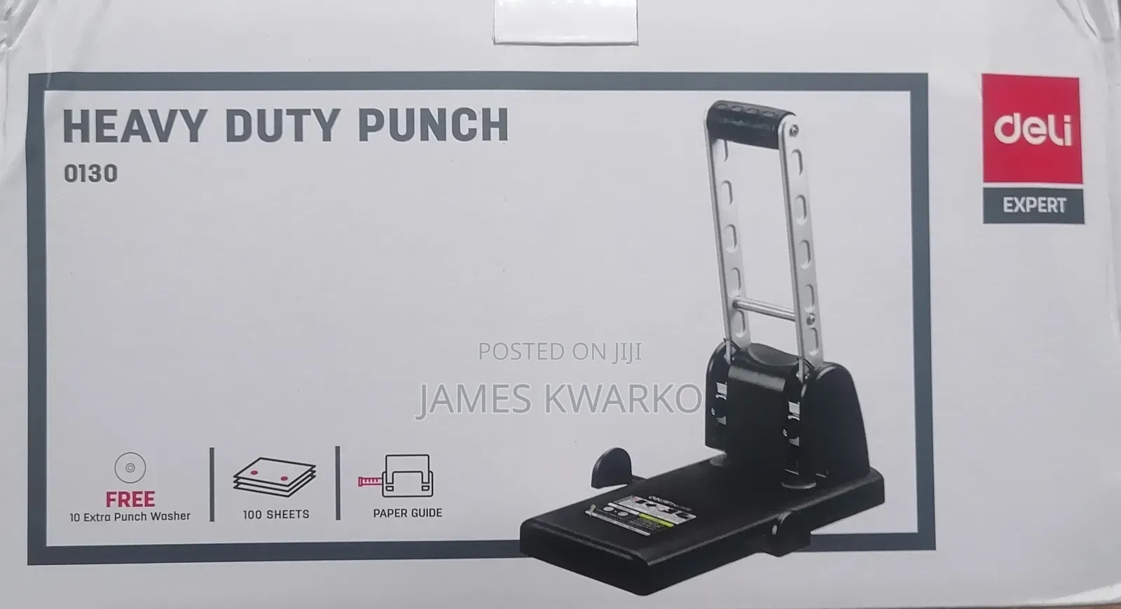 Heavy Duty Punch, 2 Hole, 100 Sheets