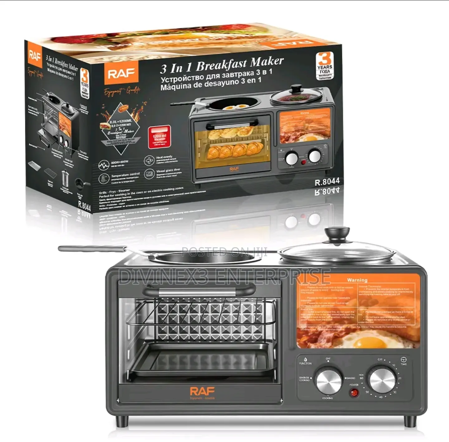 RAF 3-in-1 Breakfast Maker – Model R.8044