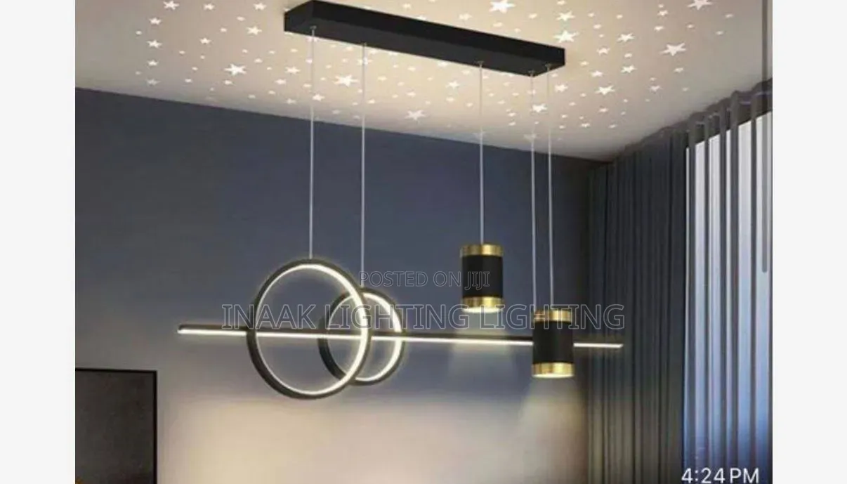 Nordic 2 Ring Linear Pendant Light