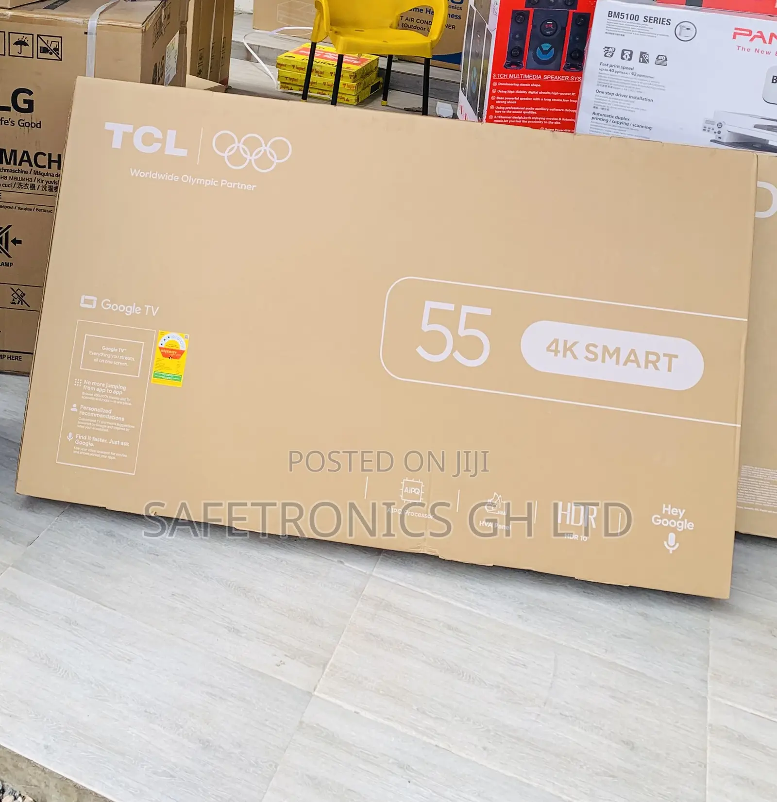 Premium Sleek Led TCL Smart 55 Inch Uhd Frameless TV