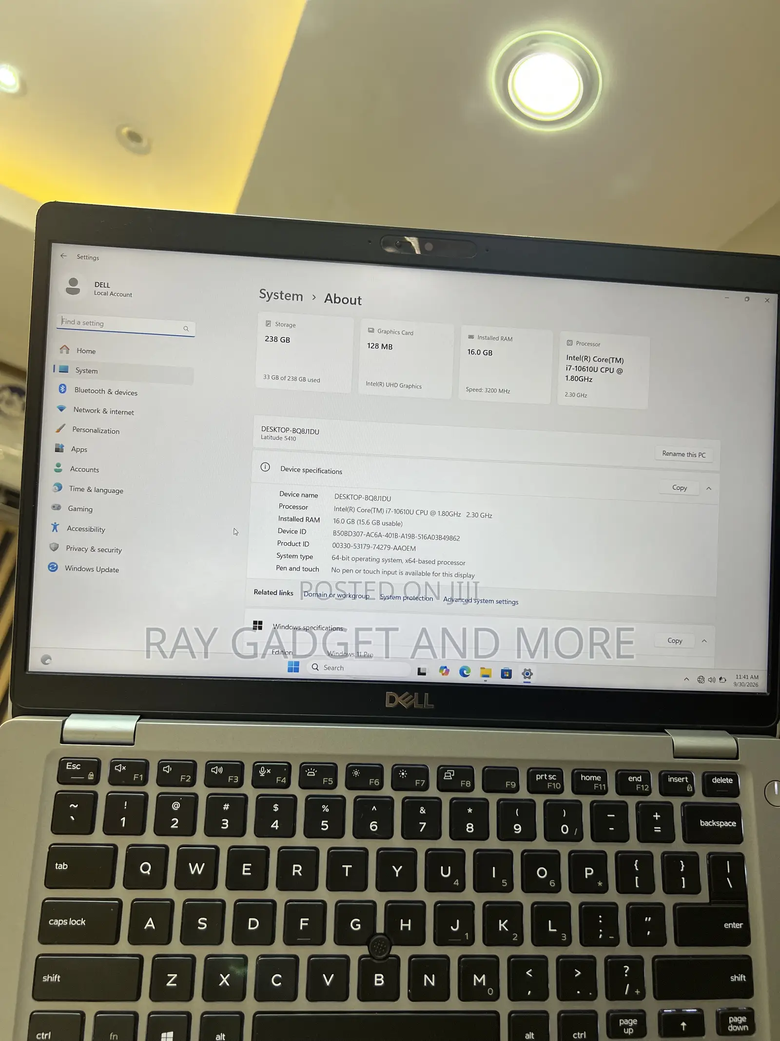 Laptop Dell Latitude 5410 16GB Intel Core i7 SSD 256GB