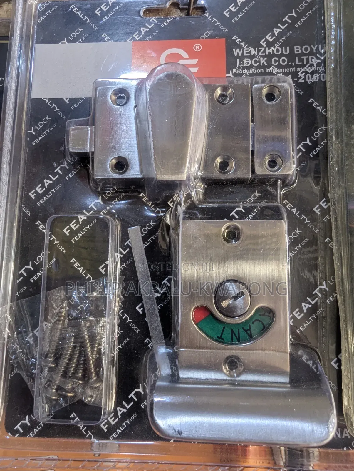 Bathroom/Toilet Privacy Indicator Latch Bolt