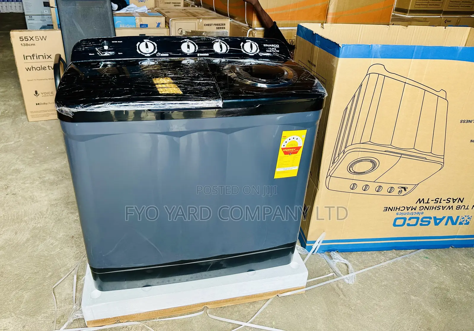Wash All Day With New Inbox Nasco Top Load 15KG Washing Machine