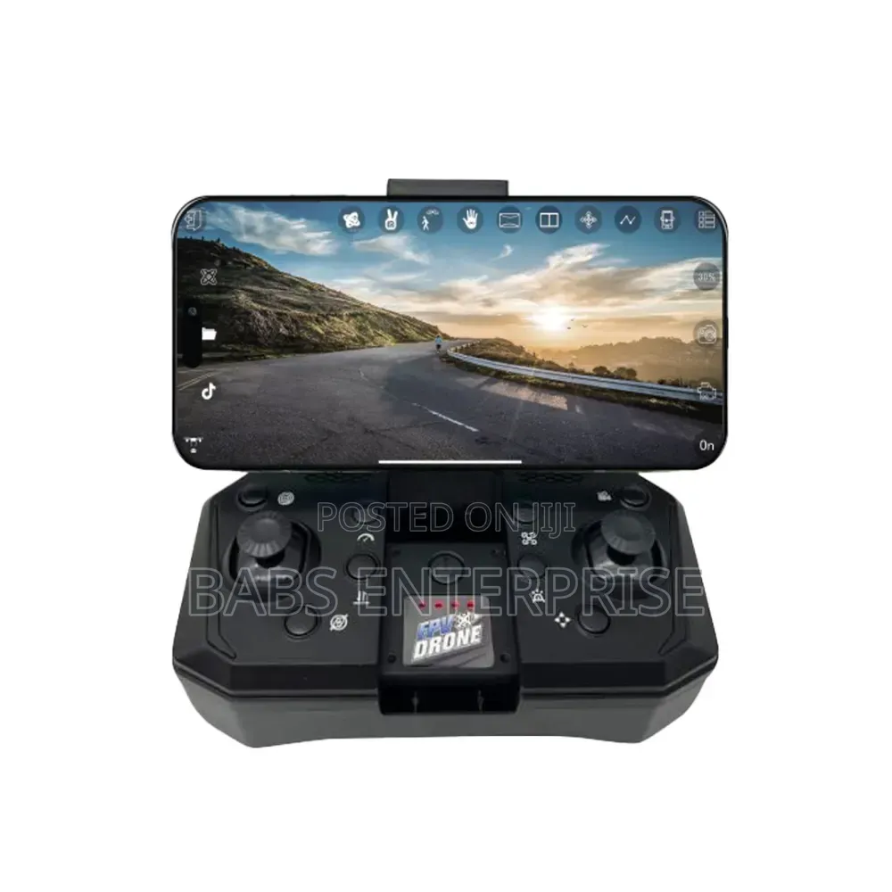 Porodo AeroVision RC Drone With Electric Regulation Dual Camera- Black