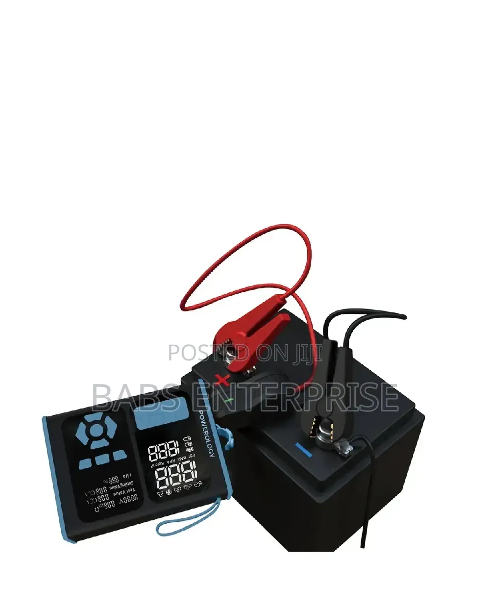 Powerology 15200mAh Portable Power Bank Jump Starter Tire Inflator OBD