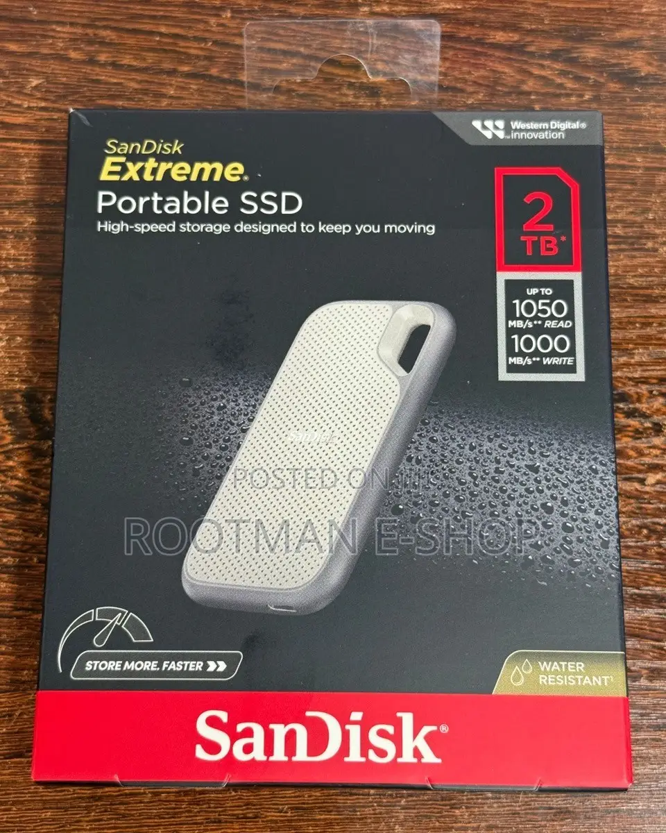 SanDisk 2TB Extreme External Portable SSD Up to 1050mb/S