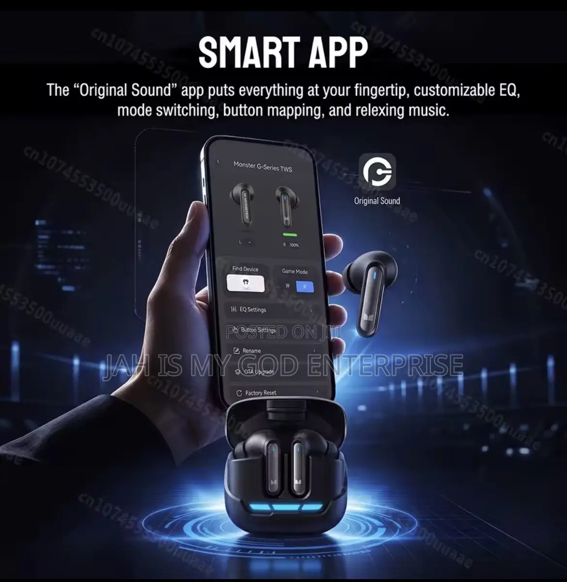 Monster XT05 Earphone Custom EQ Hifi Stereo Sound Earbuds With APP