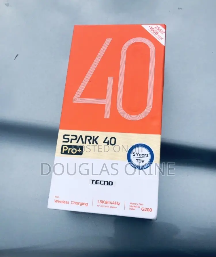 New Tecno Spark 40 Pro+ 256 GB Black