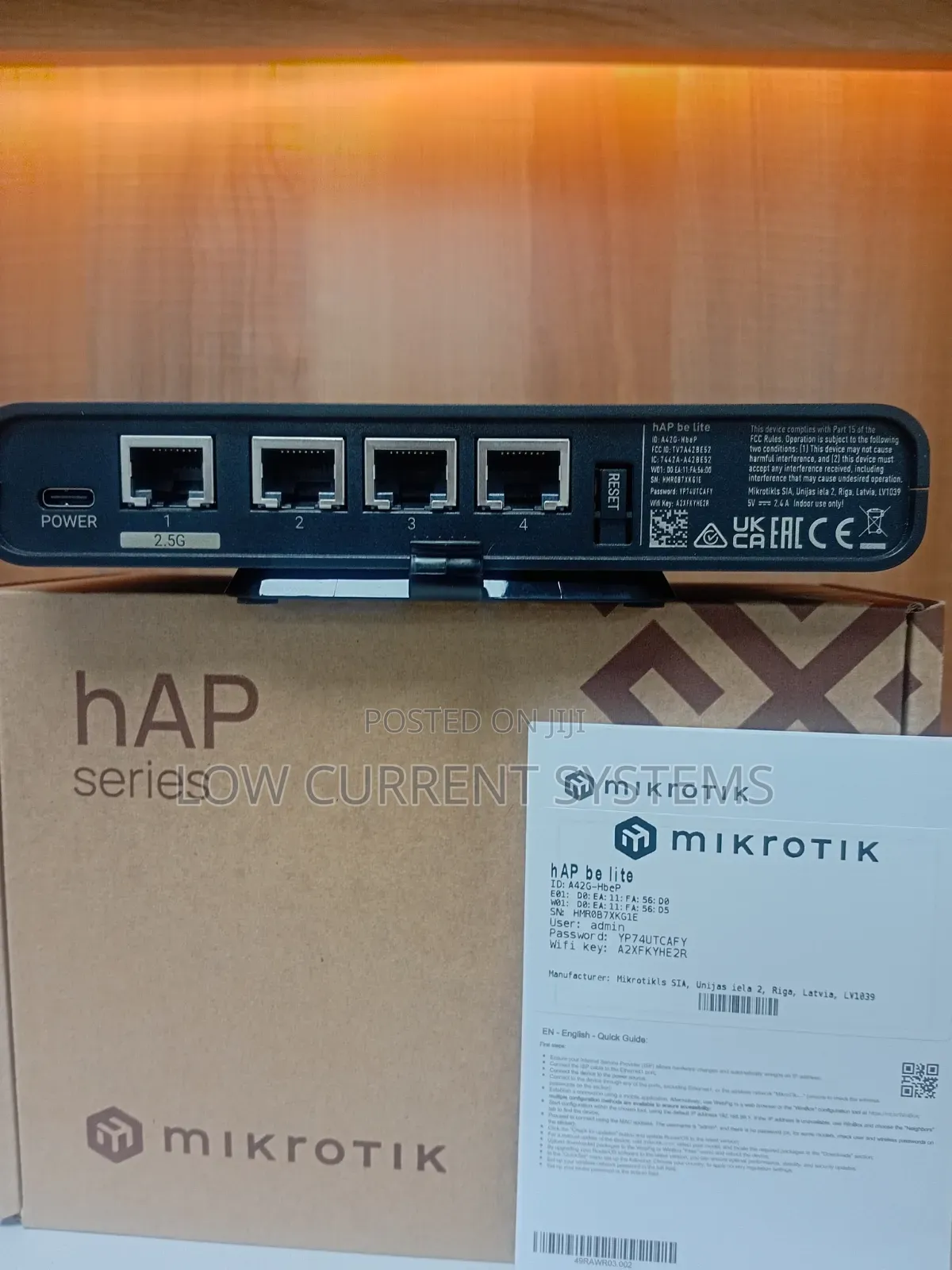 MikroTik HAP BE LITE Wifi7 Router Board 512mb RAM