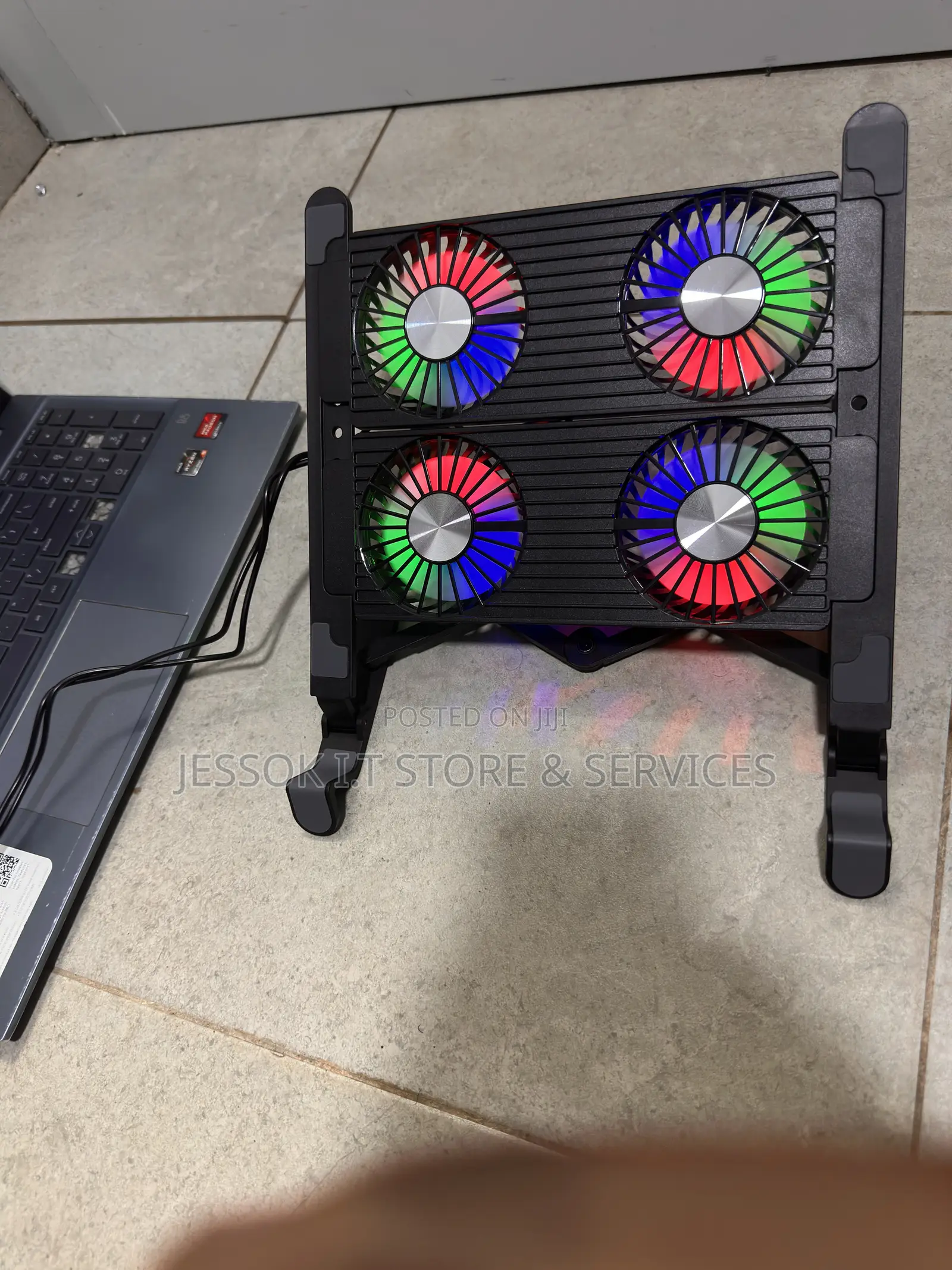 Folding Laptop Stand With Four RGB Radiator Fan