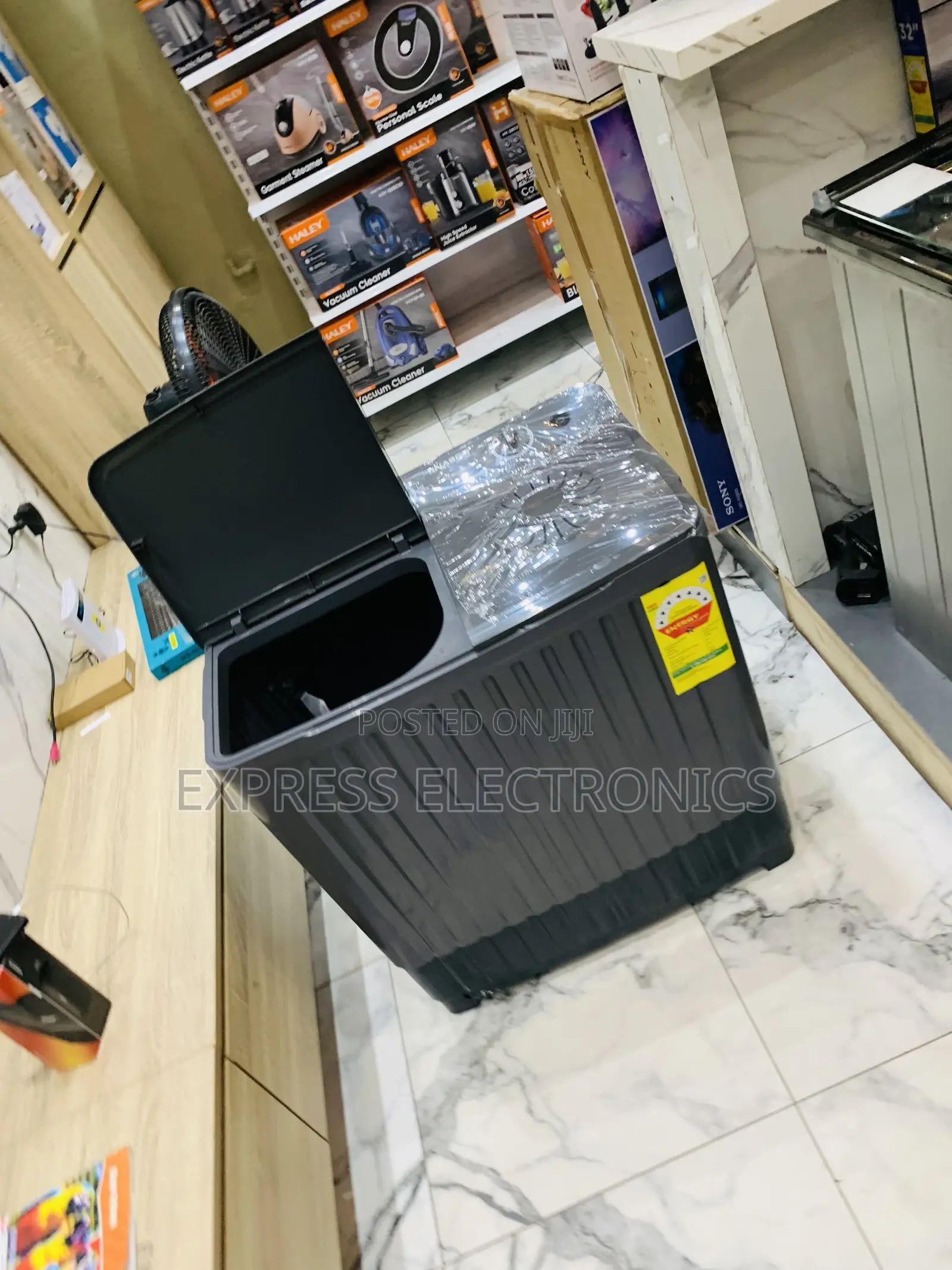 Nasco 11KG Twin Tub Washing Machine Black Plastic Topload