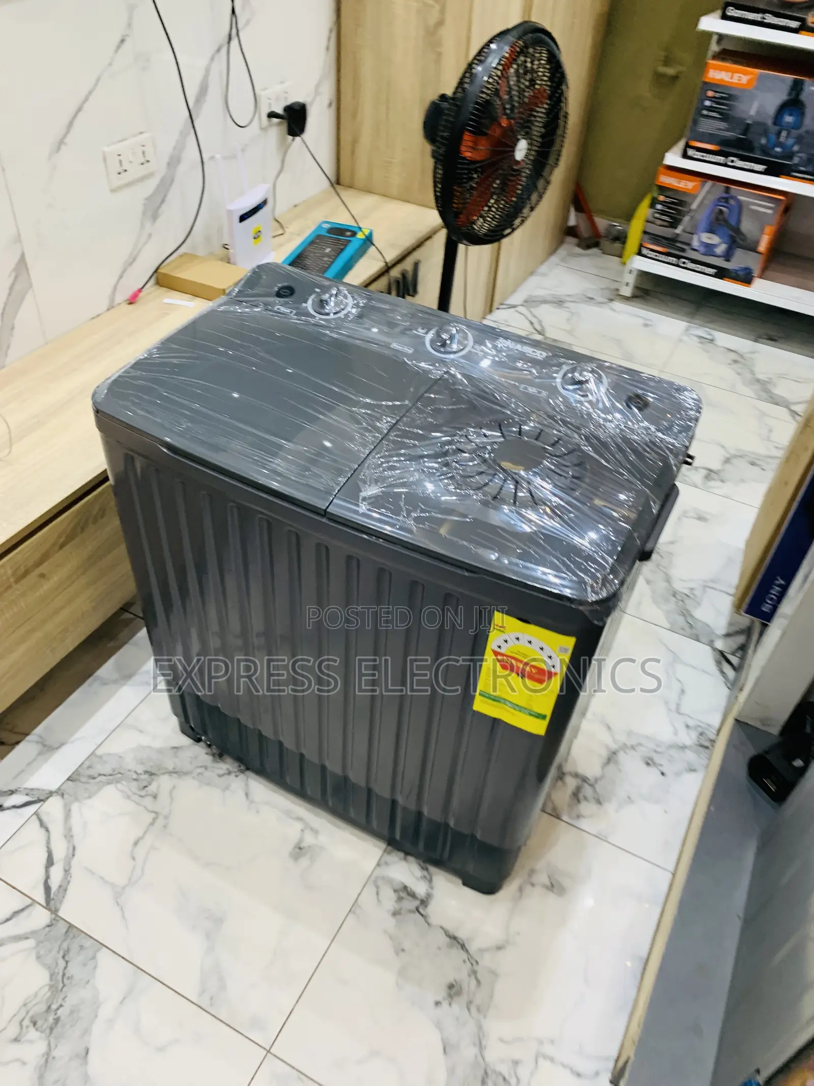 Limited Stock Nasco 11KG Twin Tub Washing Machine Black Topload