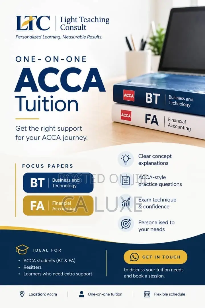 ACCA BT & FA Private Tutor | One-on-One ACCA Classes