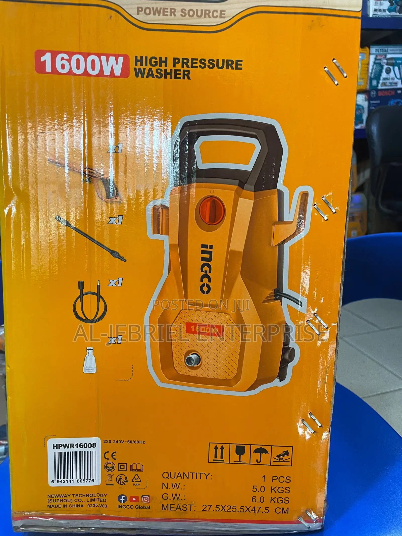 Ingco Pressure Washer —1600w