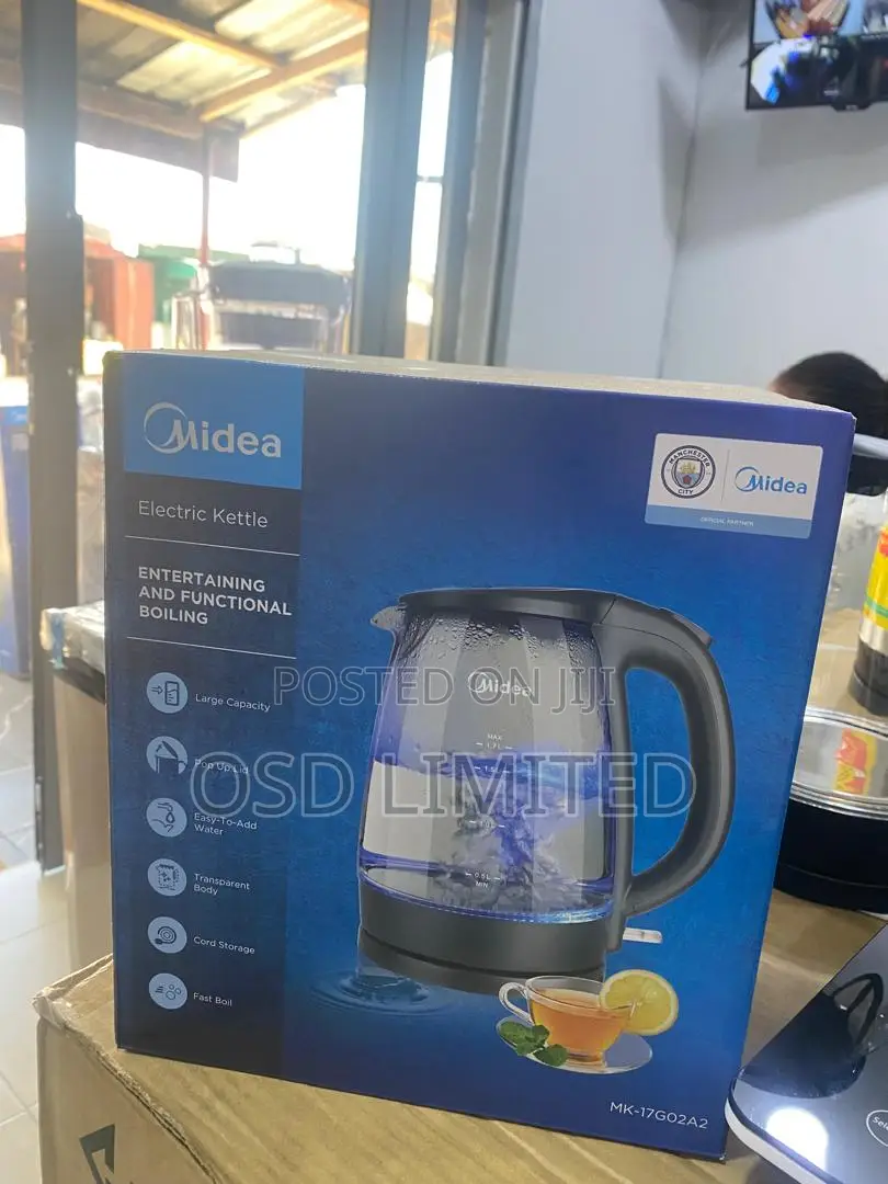 Midea 1.7L Transparent Glass Electric Kettle (Mk-17go2a2)