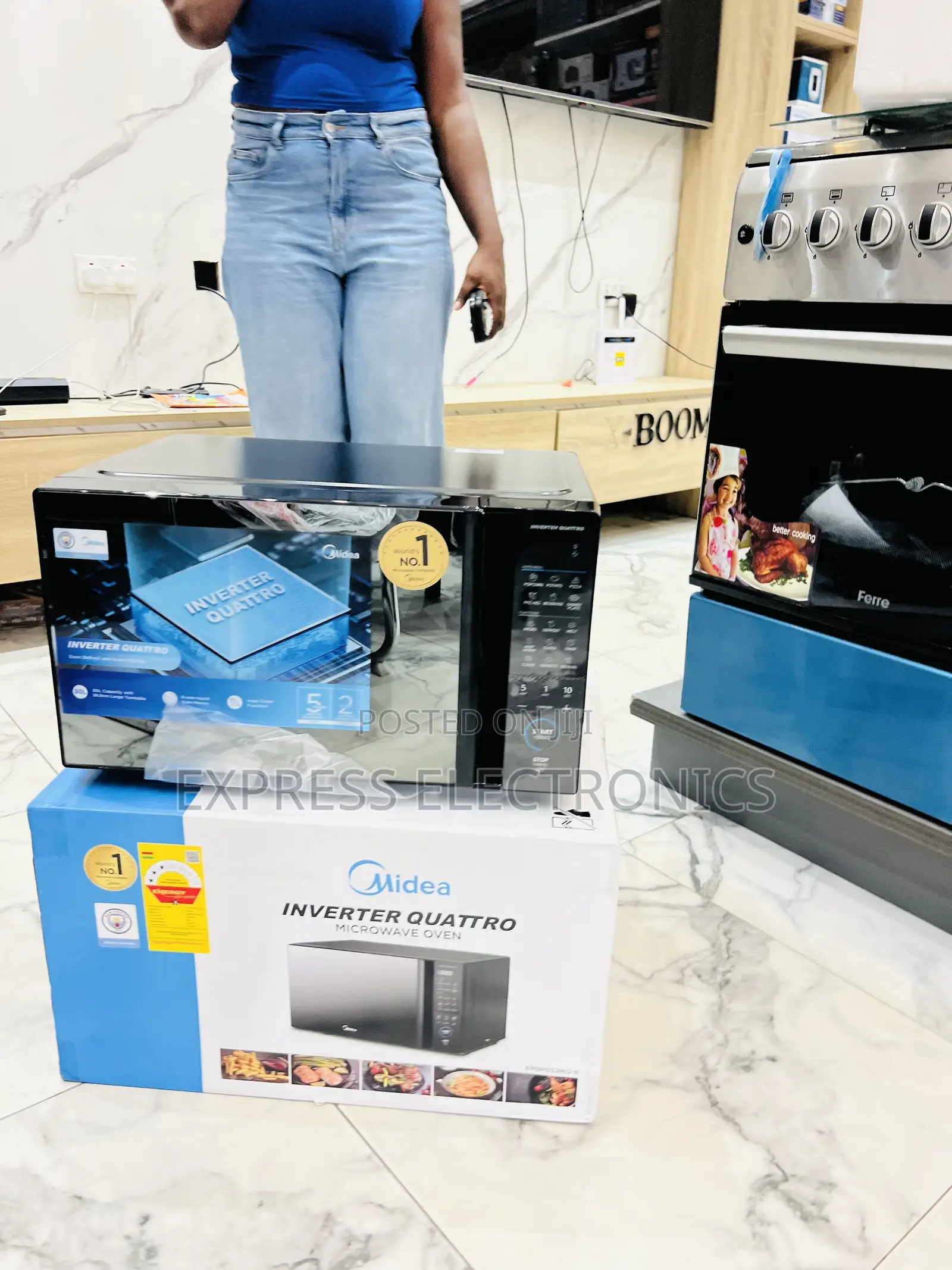 Ahop the New Midea 30L Solo Microwave (EM9P032MO-B)900W Countertop