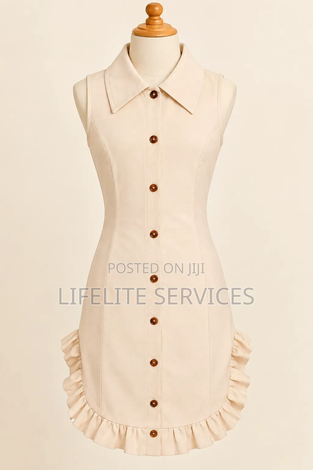 Beautiful and Descent Front Buttons Dress for Girls 4 to 6yrs