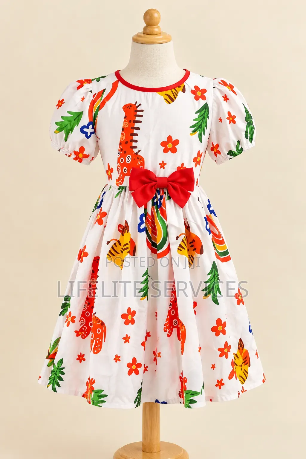 Beautiful Floral Design Dress for Girls 5 to 7yrs