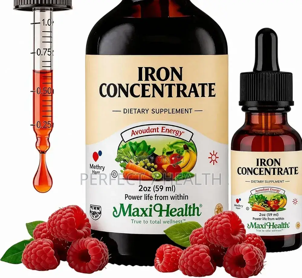Maxi Health, Iron Concentrate, Natural Berry, Sensitive Stomach, 60 Ml