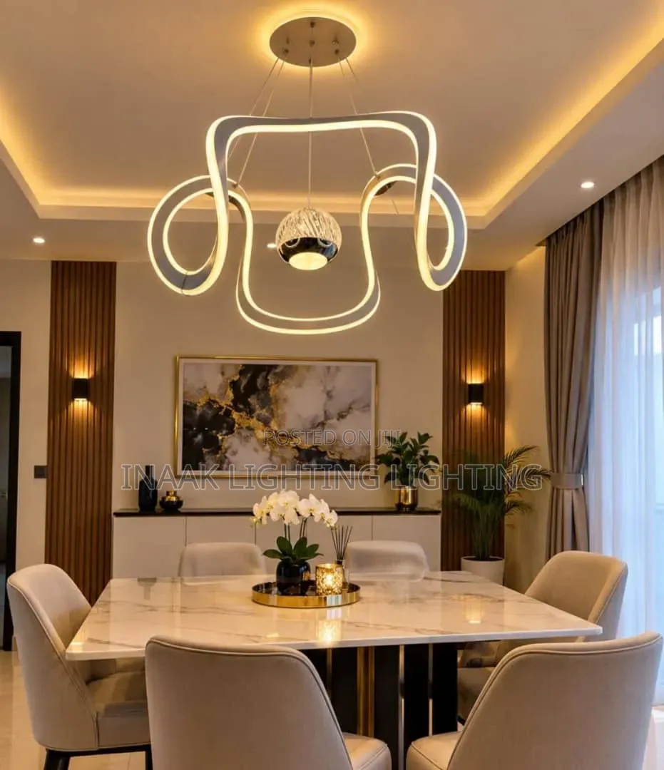 Squiggle Led - Crystal Ball Pendant Light