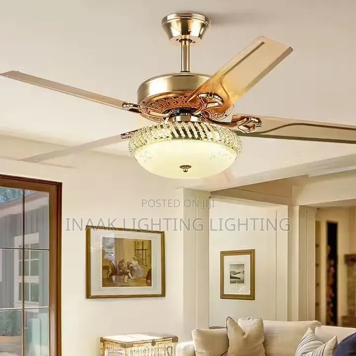 *Gold Crystal Fan Light*