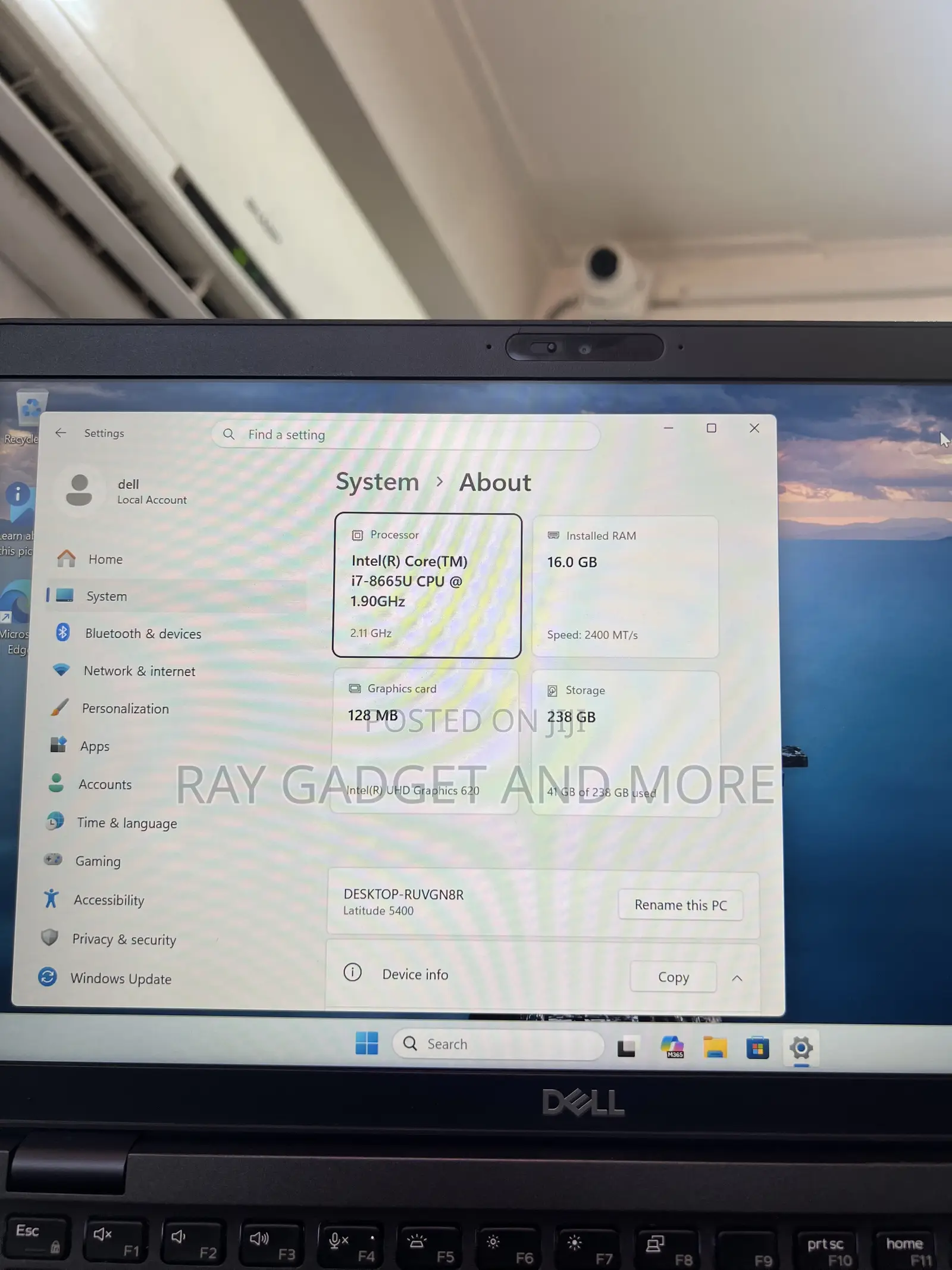 Laptop Dell Latitude 5400 16GB Intel Core i7 SSD 256GB