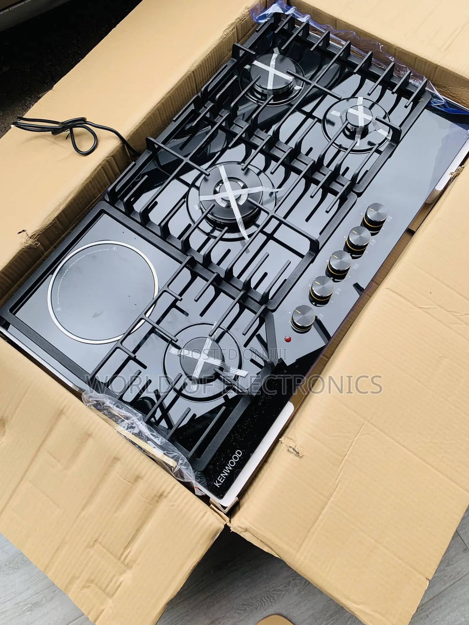 Best Buy for Less 90cm 4+1 Ceramic Burner Gas Cooker Hob Built-In