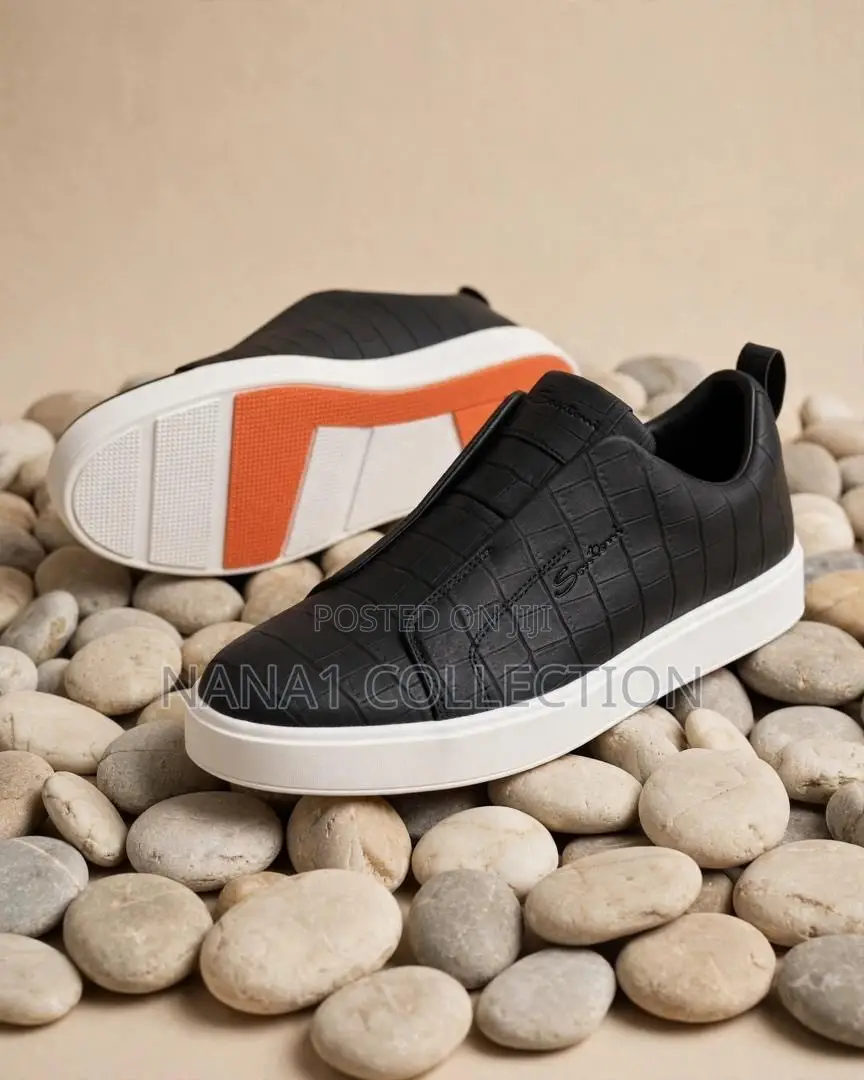 Santoni Victory Leather Slip - On Sneakers