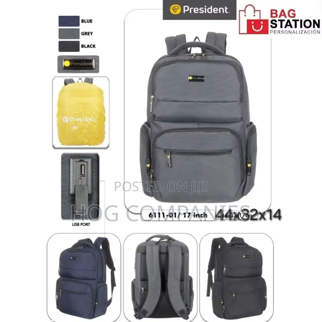 17' Travel Laptop School Bag Plain Backpack - Fast Delivery in 2hrs