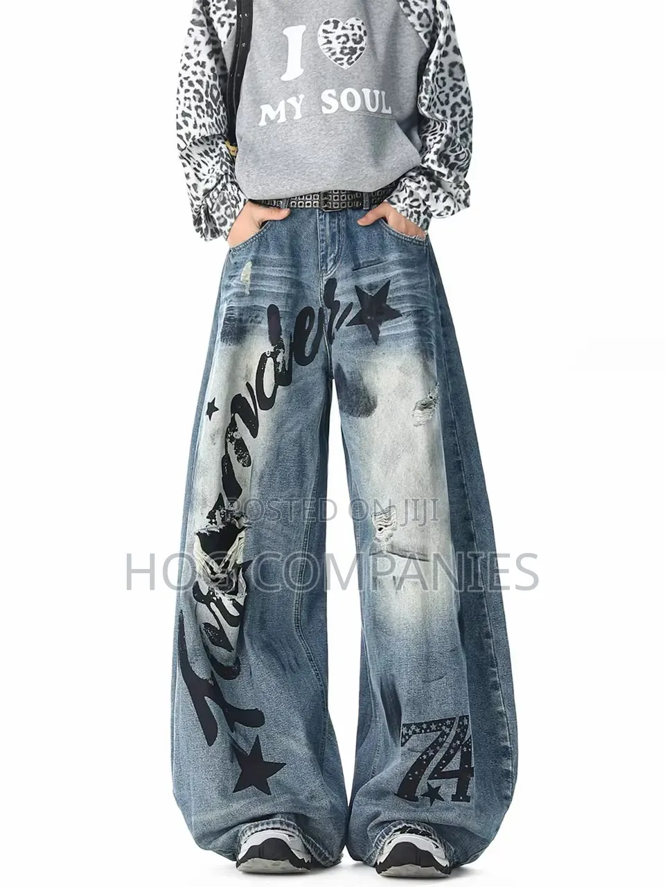 Ladies Baggy Jeans Trousers in Accra- Fast Delivery in 2hrs