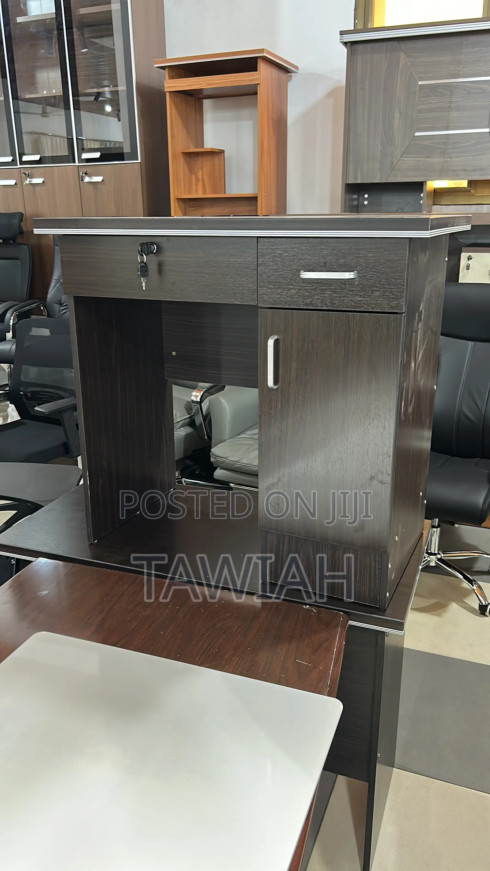 1m Office Desk With 2 Drawers