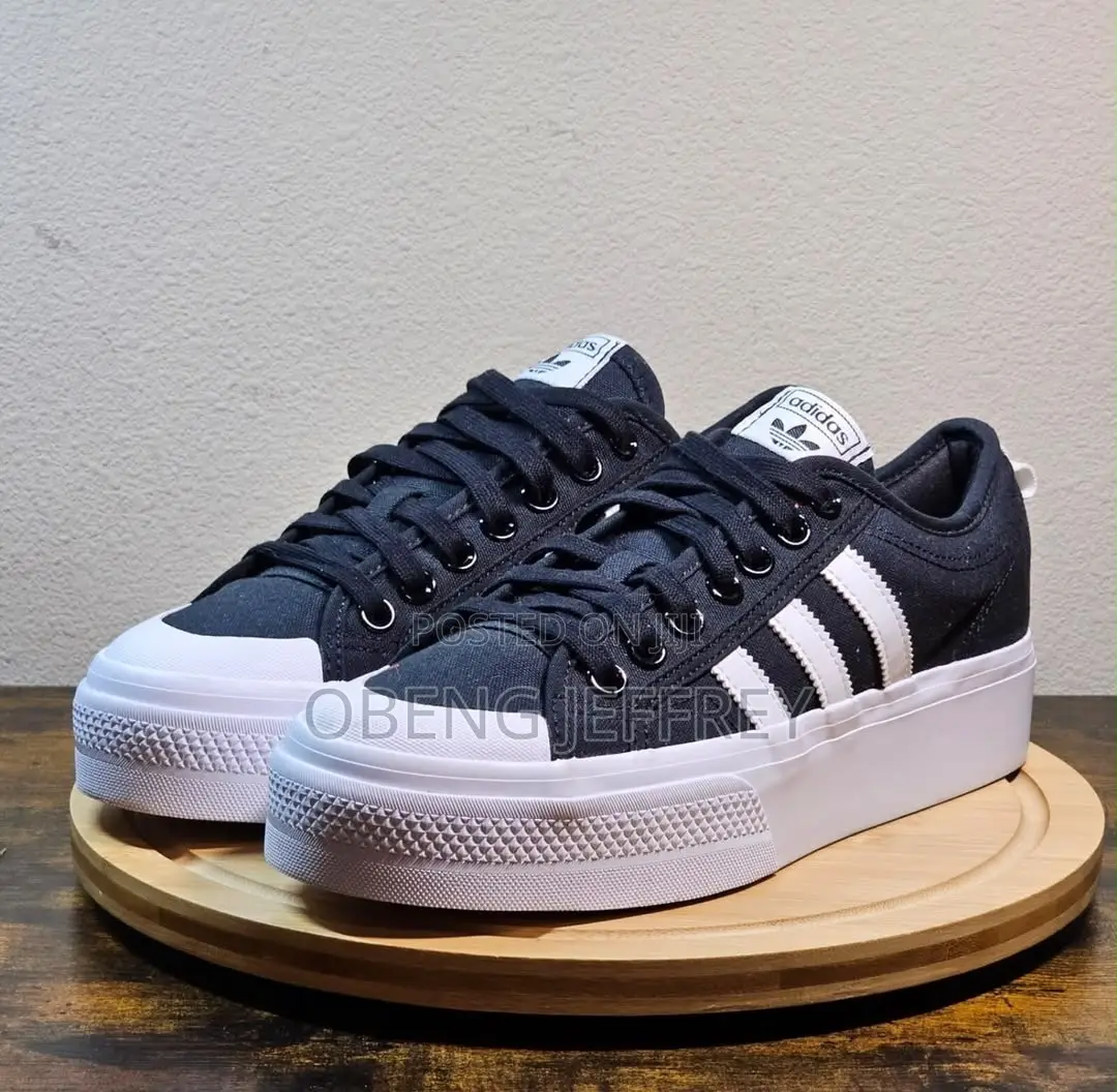 Original Adidas Nizza Platform Core Black/White