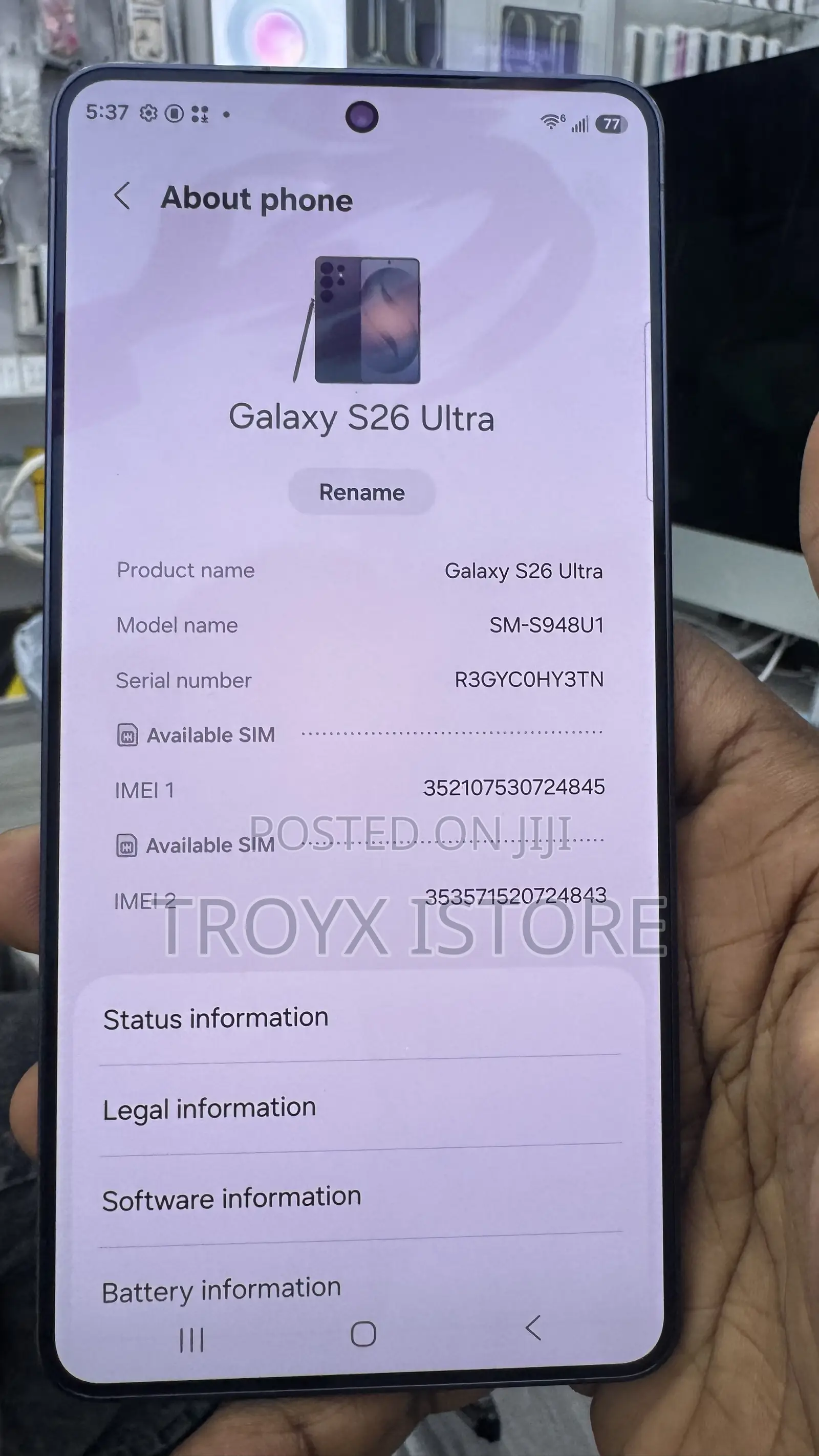 Samsung Galaxy S26 Ultra 5G 512 GB Black