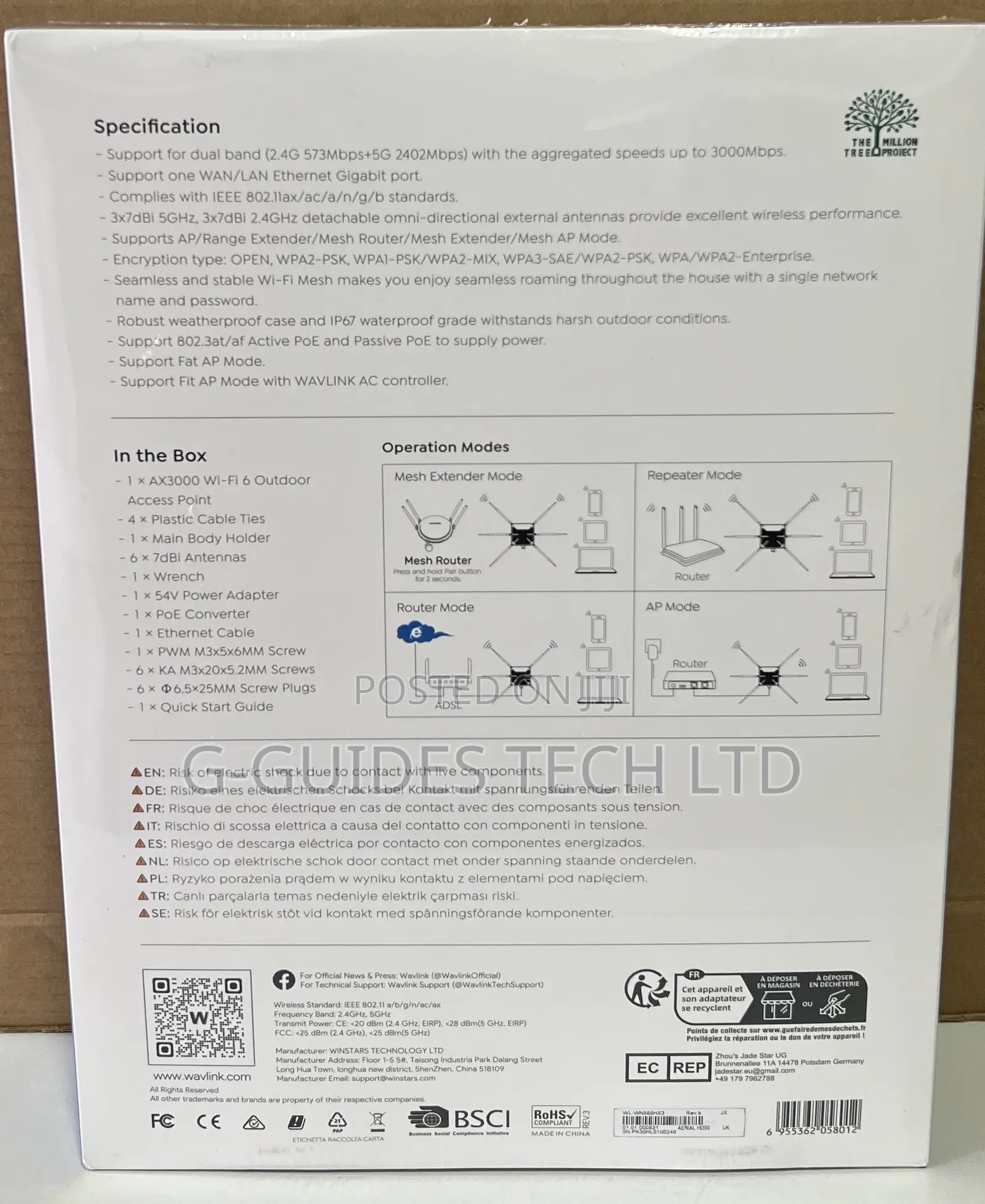 Wavlink AX3000 Wi-Fi 6 Outdoor Access Point (AERIAL HD9S)