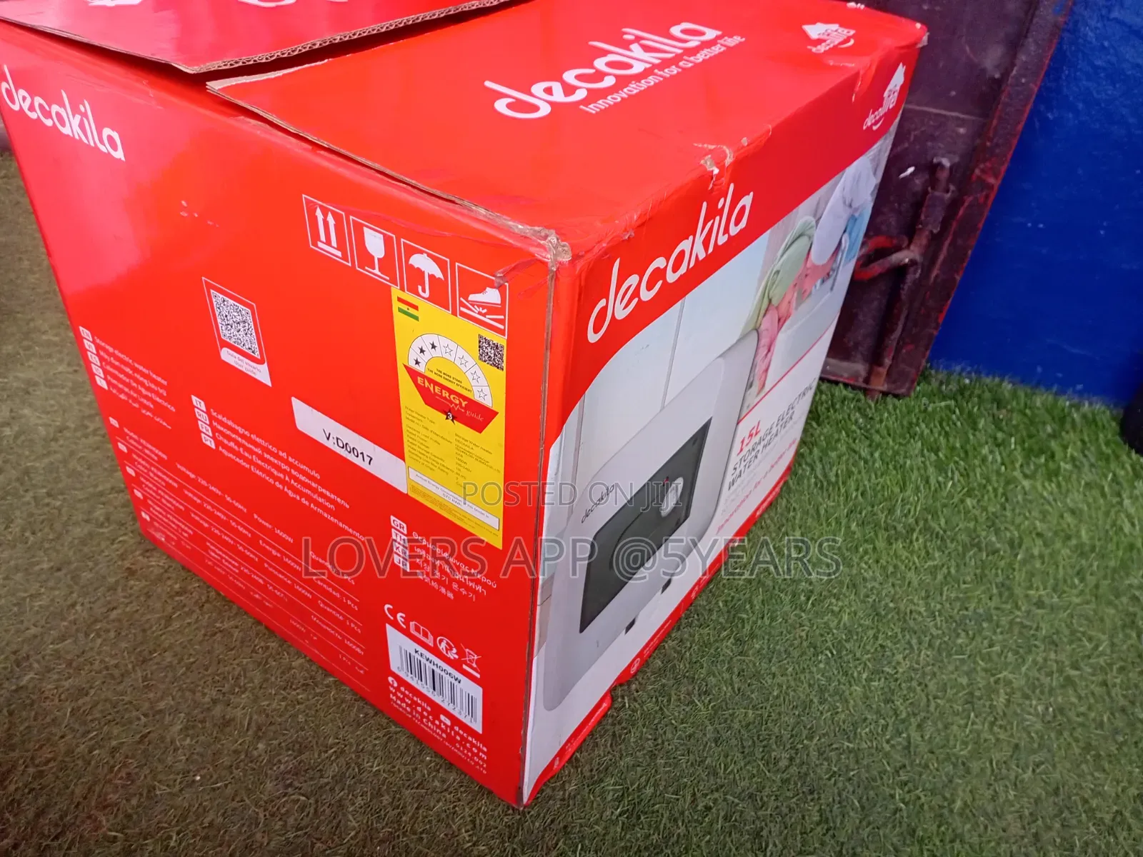 Decakila 15L Wall Mounted Water Heater.