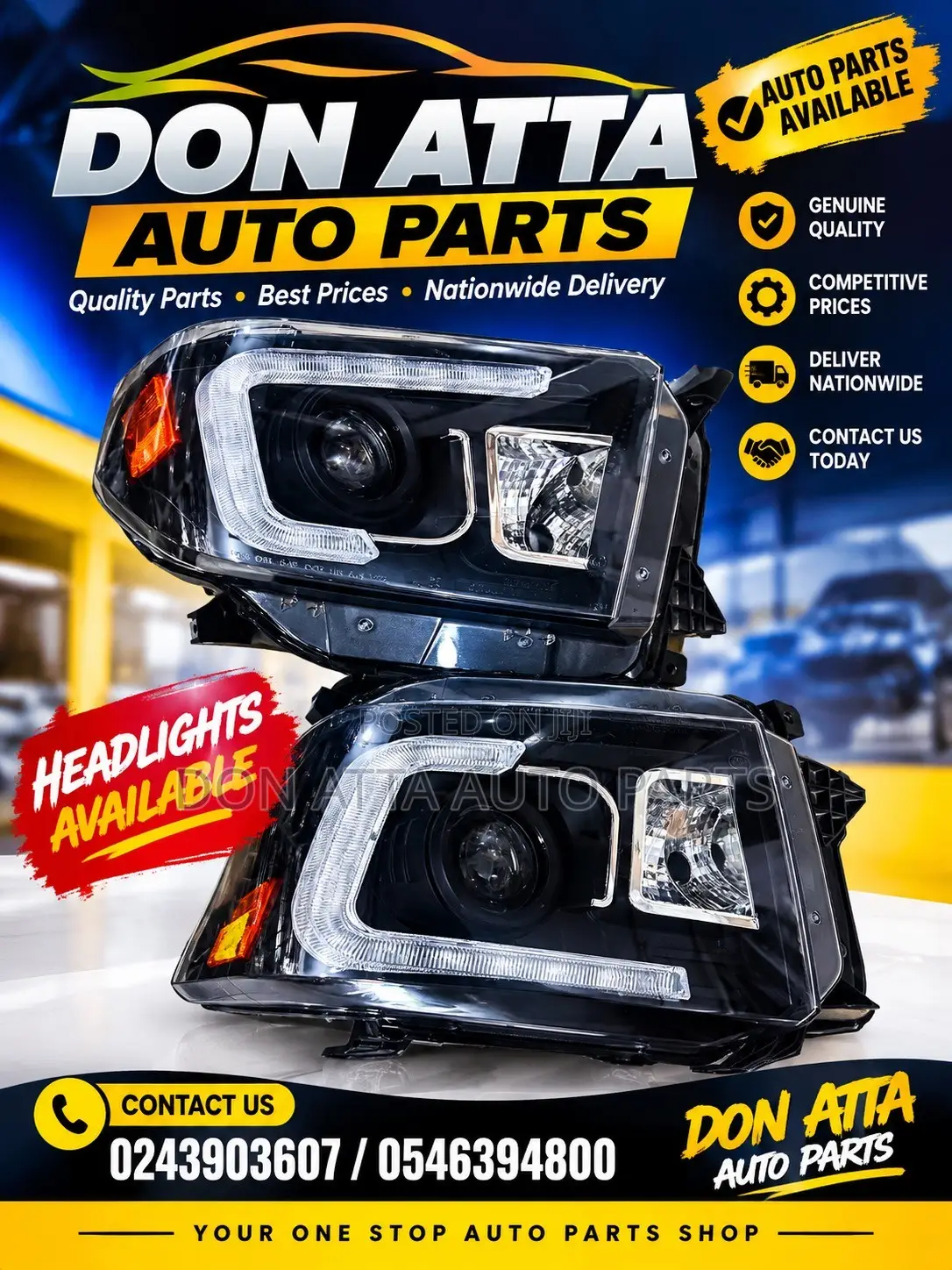 Toyota Tundra 2016–2020 Spec Headlights Available!