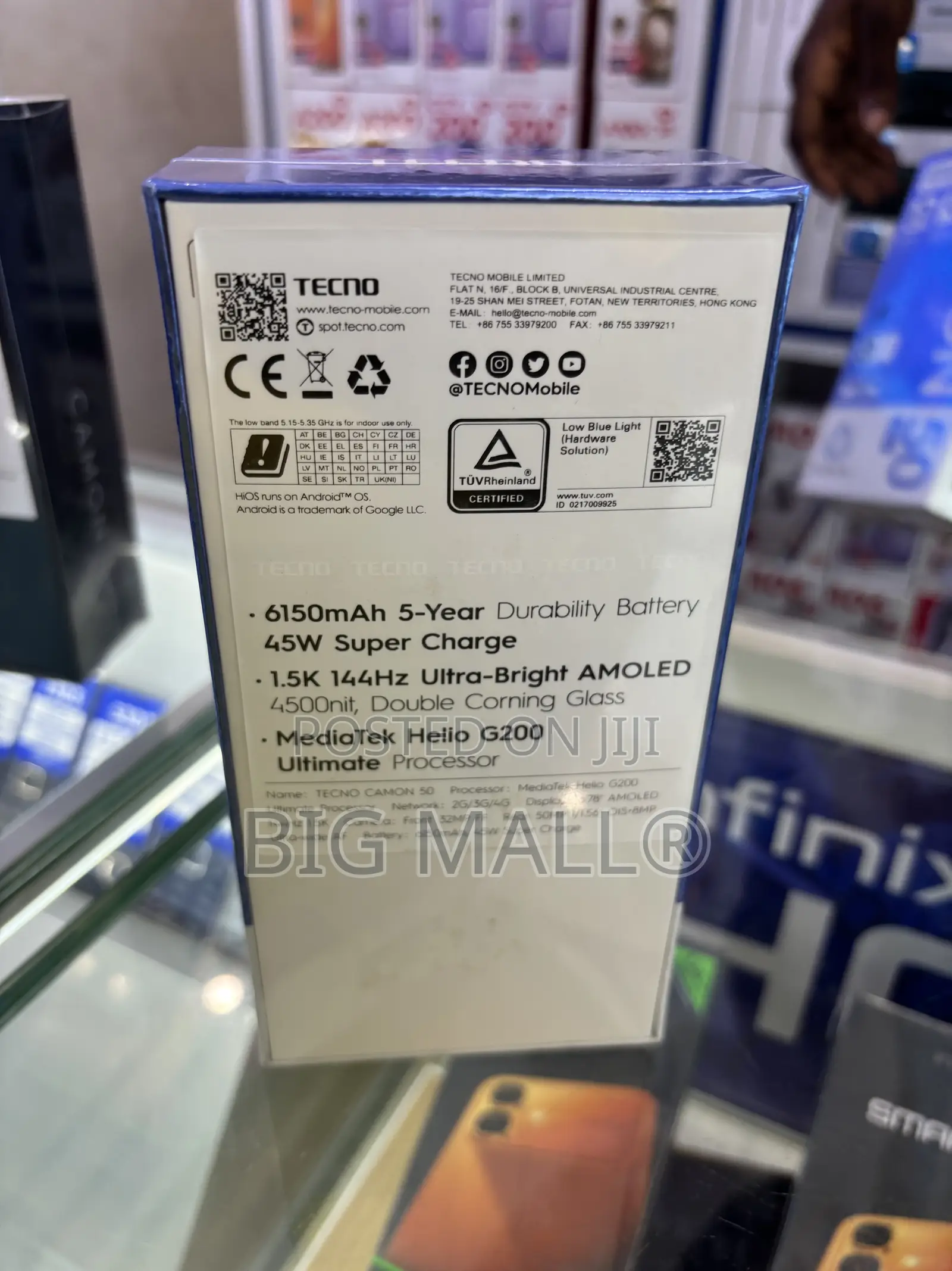 New Tecno Camon 50 256 GB Black