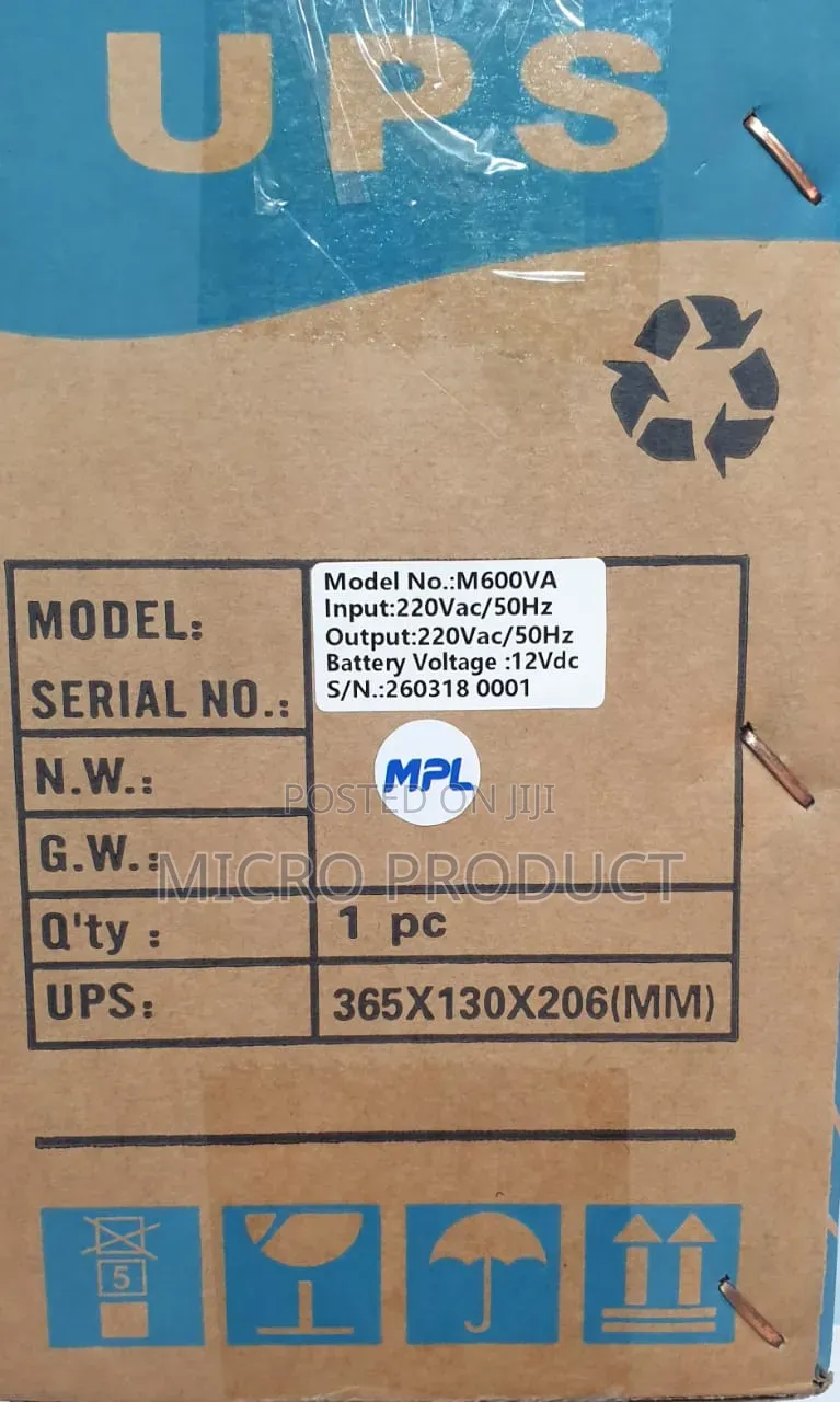 Automatic Buckup 600VA UPS