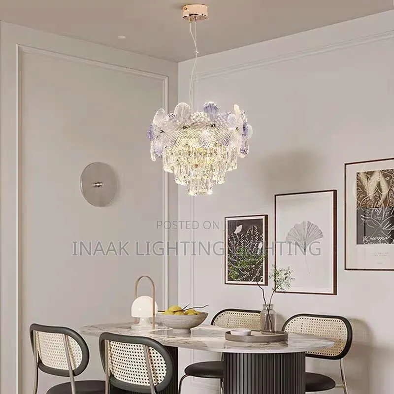 Luxury Flower Petal Crystal Chandelier