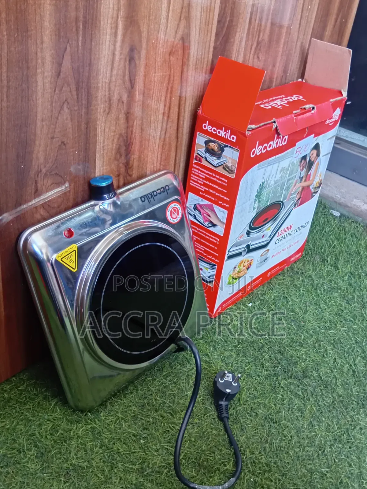 Decakila 1200W Electric Ceramic Hot Plate Compact Kitchen Cooker