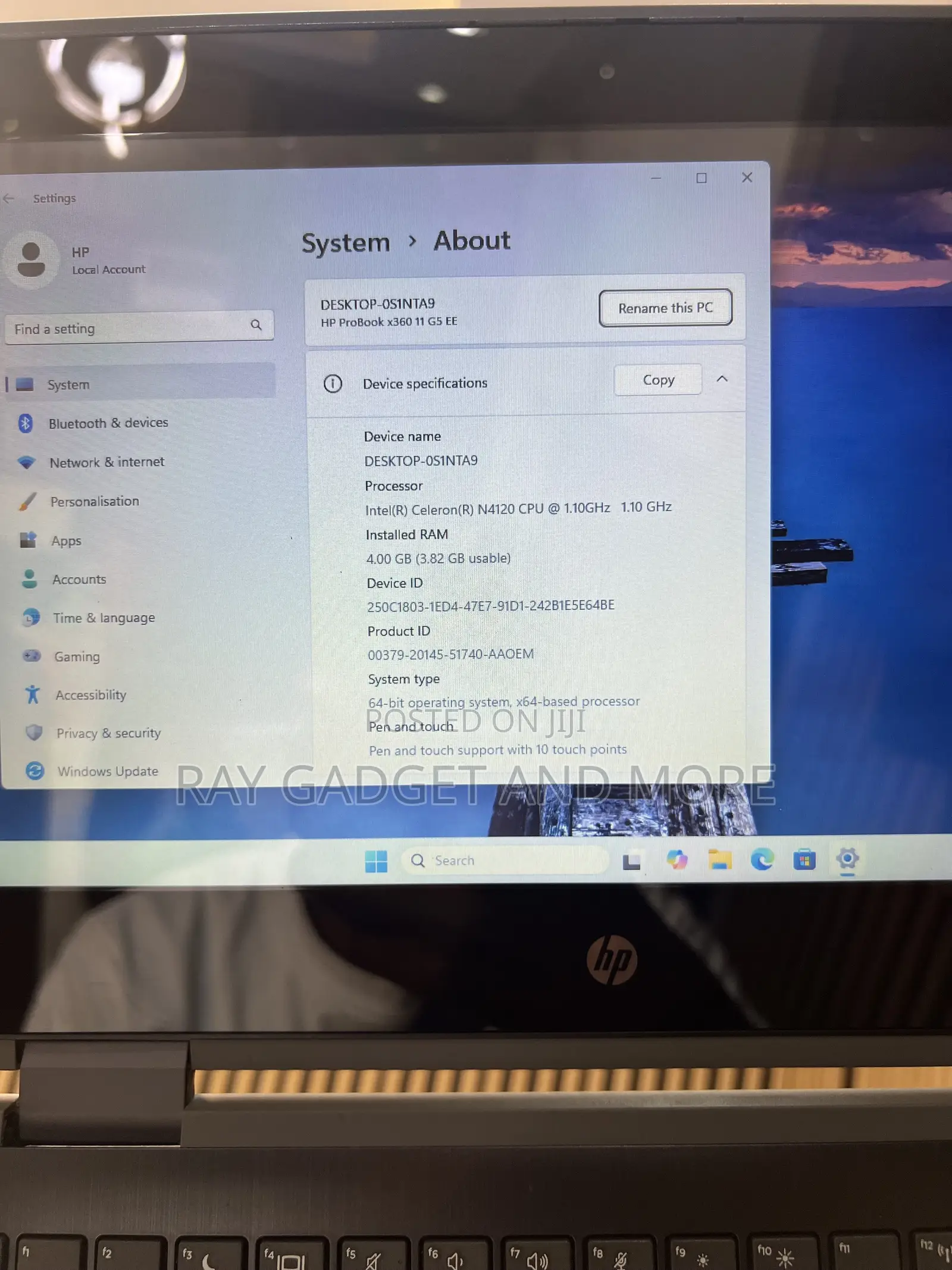 Laptop HP ProBook 11 X360 4GB Intel Celeron SSD 128GB