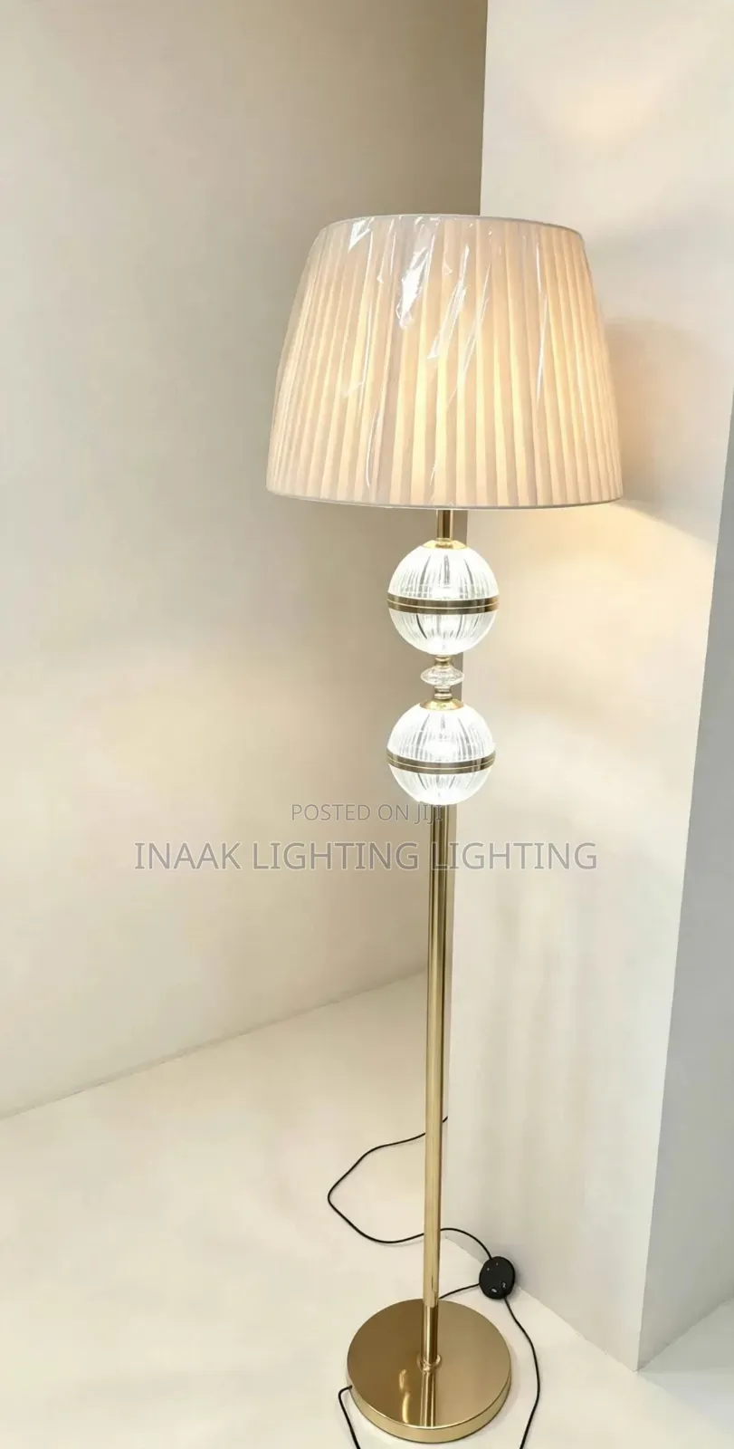 Luxury Crystal Ball Floor Lamp - Gold Standing Lamp