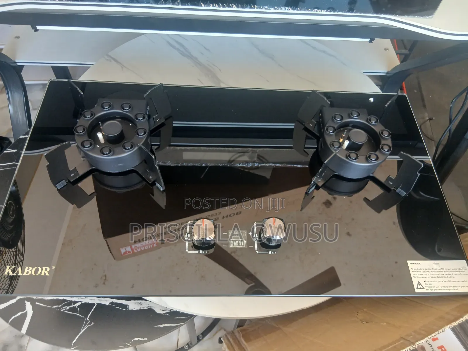 Flip Over Glass Inbuilt Gas Cooker With Timer